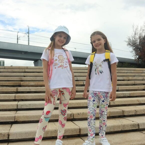 Girls' Leggings Full Length Comfy Pants Trousers 8-9 Years - Picture 4 of 6